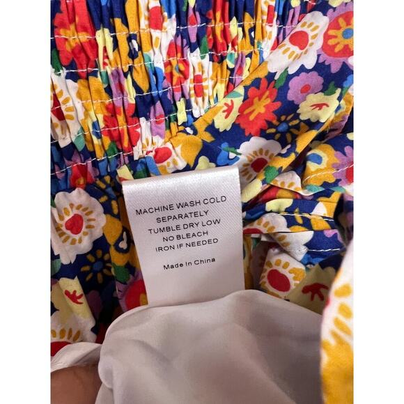 SSYS Top Size Small Multi Color Floral Print Ruffles - Picture 3 of 6